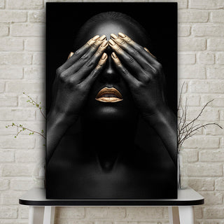 HD Modern Home Single African Woman Black Woman Canvas Wall Painting