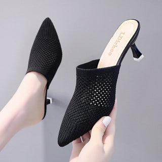 Women's Pointed Mid-heel Sandals