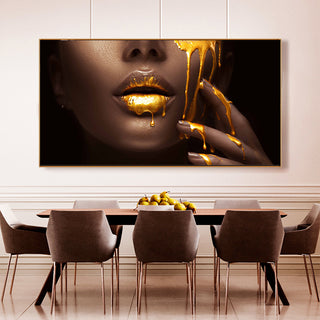 African woman on canvas