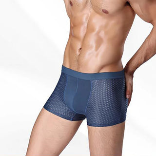 4Pcs/Lot Men Panties Men's Underwear Soft Short Boxers Male Large Size Mesh Boxer Solid Underpants Fashion Sexy Underpants