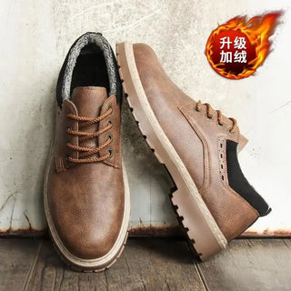 England Luxury Leather Shoes Men Formal Dress Fashion Oxfords Spring Autumn New Low-cut Lace-up Non-slip Outdoor Mens Shoes