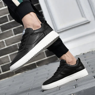 Fashion Sneakers Genuine Leather Shoes Men Sneakers Fashion Brand Young Men Casual Shoes Flat Cool Male White Shoes