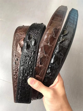 Male Brown Belt Real Alligator Leather