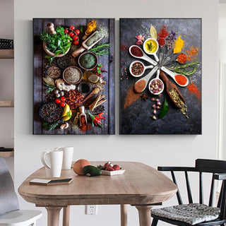 Kitchen Wall Art Pictures Spice Herb Cooker Posters And Prints Nordic Home Decor Canvas Painting For Restaurant Dining Room