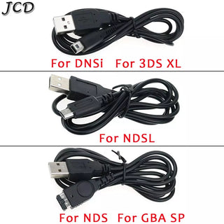 JCD USB Data Charger Charging Power Cable Cord for DS Lite DSL NDSL For NDSi  3DS  New 3DS XL LL NDS GBA SP