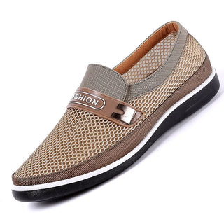 2021 New Summer Mesh Shoes Men Slip-On Flat Sapatos Hollow Out Comfortable Father Shoes Man Casual Moccasins Basic Espadrille