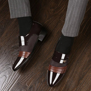 Fashion Slip On Men Dress Shoes Men Oxfords Fashion Business Dress Men Shoes 2021 New Classic Leather Men'S Suits Shoes