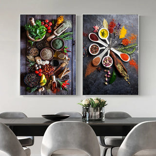 Kitchen Wall Art Pictures Spice Herb Cooker Posters And Prints Nordic Home Decor Canvas Painting For Restaurant Dining Room