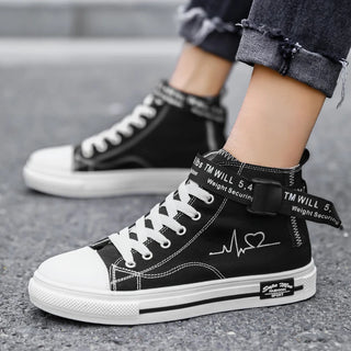 Fashion Mens Vulcanized Sneakers Shoes for Women Lace-up Casual Shoes Breathable Hip Hop Canvas Shoes Men Dropshipping AODLEE