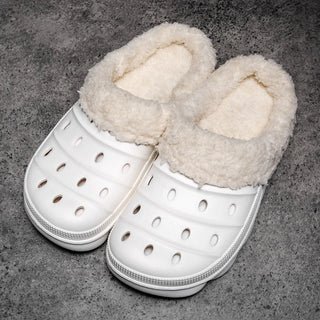 Warm Furry Slippers Indoor Fur Plush Slides Flip Flop
