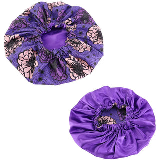 African Floral Print Satin Night Sleep Bonnet