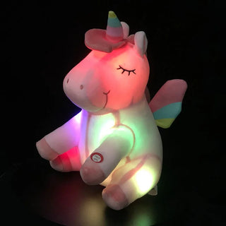 1pc 30cm LED Unicorn Plush Toys Plush Light Up Toys Stuffed Animals Cute Horse Toy Soft Doll Kids Toys Xmas Birthday Gifts