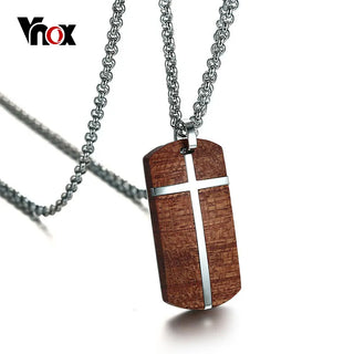 Vnox Vintage Rosewood Necklace