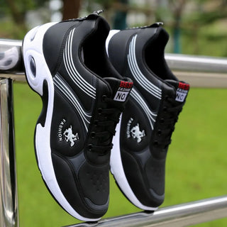 Black Leather Casual Sneakers Autumn Wedges Men's Shoes 2021 Superstar Trainers Boy School Sneakers Fashion Shoes Men Footwear