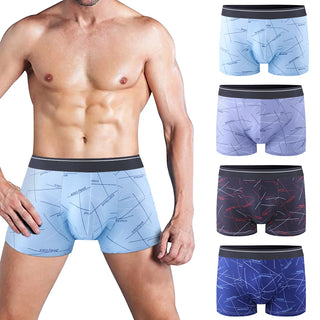 4pcs/Lot Boxer Shorts Underpants man Men's Panties Underwear Men Boxer Boxershorts Homme Breathable Shorts U Convex Pouch