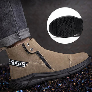 2023 New Work & Safety Boots Men Steel Toe Shoes Men Safety Shoes Indestructible Puncture-Proof Work Sneakers Work Shoes Boots