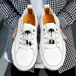 Men's Casual Sneakers Cow Leather New Driviers Outdoor Shoes Men Loafers Vintage Slip On Designer Flats Leisure Big Size 38-47