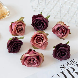 5/10Pcs Artificial Flowers Wall Silk Roses Cheap Diy Gifts Box Valentine's Day Present Home Decor Christmas Wedding Decorative