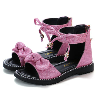 Kids Girls Spring Summer Little Kids Shoes Girls Shoes Flat Heel Sandals Princess Dress Bow Fashion Shoes Teenage Girls A857