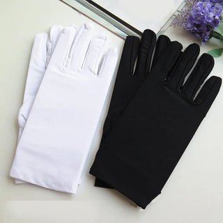 1Pair Men Etiquette Short Gloves Thin Stretch Spandex