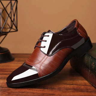 Leather Shoes Pointed Men Ballroom Dance