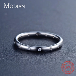 Instagram New Style Solid 925 Sterling Silver Simple Fashion Female Engagement Finger Ring Jewelry Stackable Classic For Women
