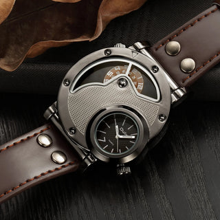Men's Casual PU Leather Strap Antique Designer Quartz Watch