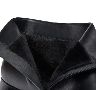 Autumn winter new mens 5 CM high heels warm genuine leather ankle boots shoes men business dress work boots black wedding shoes