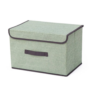 Cotton Linen Storage Box With Cap 2 Size Clothes Socks Toy Snacks Sundries Organizer Set Fabric Boxes Cosmetics Household