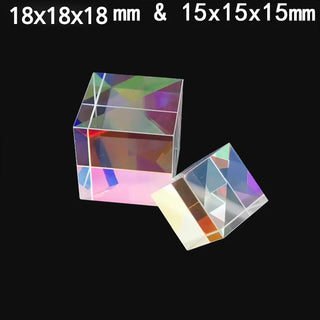 18*18*18&15*15*15mm Optical Prism Rainbow Cube of Light Color Large A Gift Children's Science Experiment