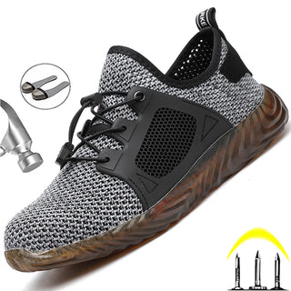 Indestructible Work Safety Shoes Men Steel Toe Cap Work Shoes Sneakers Puncture-Proof Boots Male Shoes Footwear Plus Size 49 50