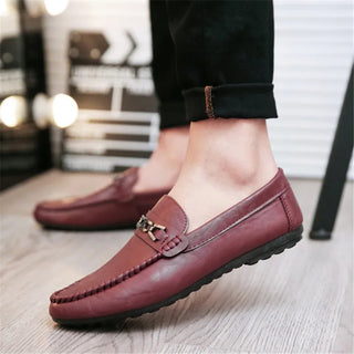 Men's Brand Leather Moccasins Comfy Drive