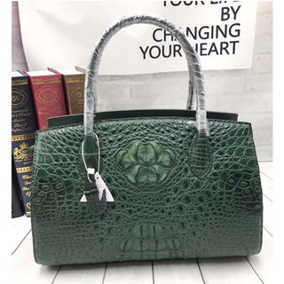 Large Top-handle Handbag Alligator Leather