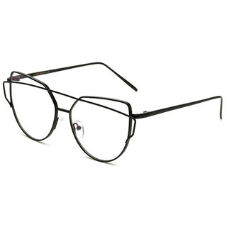 Cat Eye Glasses for Women Alloy Anti Blue Light Myopia Glasses Clear Lens Luxury Spectacle Frames Anti-Reflective Glasses -1 -6