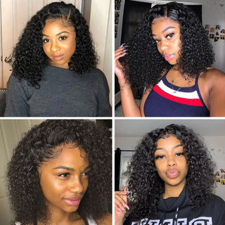 Human Hair Wig 8-16Inches Afro Jerry Curl
