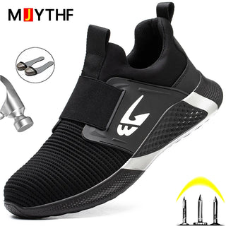 2023 New Men Work Sneakers Safety Shoes Men Work Boots Anti-puncture Safety Footwear Man Steel Toe Shoes Lightweight Men Shoes