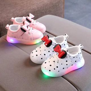 Disney Kids Shoes With Led Light Boys Sneakers Spring Autumn Lighted Fashion Girls Mickey LED Light Shoes Children Shoes
