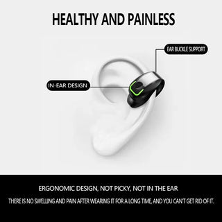 GD28 Bone Conduction TWS Headphones Bluetooth V5.3 Ear Clip Lightweight Business Sports Game Headset with Mic Noise Reduction