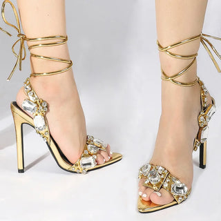 Women's  Golded Ankle Strap Sandals