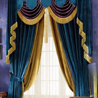 High-end Italian Velvet Curtains Grey Villa European Curtains for Living Dining Room Bedroom Thickening Velvet Blackout Curtains