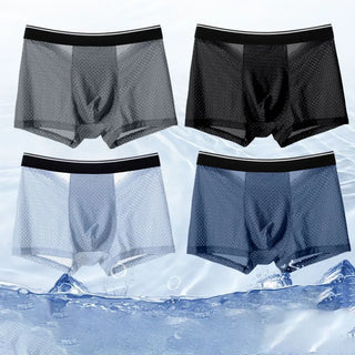 10Pcs/Set Men's Underwear Ice Silk Breathable