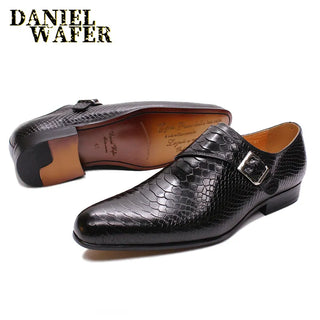 Men's Leather Snakeskin Shoes