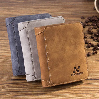 Men Foldable Leather Wallet Credit Card Holder Fashion Casual Nursing Leather Wallet Trendy Wallet