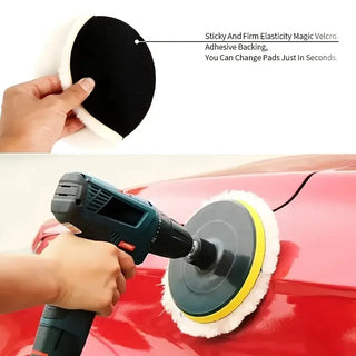 JANPSHION 10pc 125mm car polishing pad 5" inch polish waxing pads Wool Polisher Bonnet Car paint Care