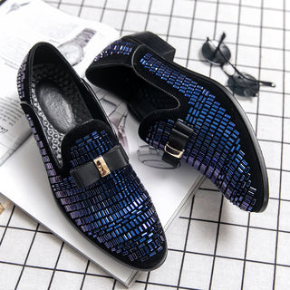 Men Evening formal Dress Rhinestone Shoes Loafers Casual Prom Wedding Party
