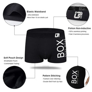 CMENIN 4Pcs Man Underpants Boxershorts Cotton Men Boxers Male Breathable Underwear Men’s Panties Soft Boxer OR212