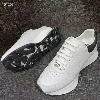 Lace-up Sneakers Genuine Exotic Leather Outdoor Shoes