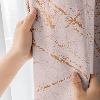 Brand New Nordic Velvet Gilding Blackout Curtain for Living Room Bedroom Modern Stone Texture Retro Gold Jacquard Window Drapes