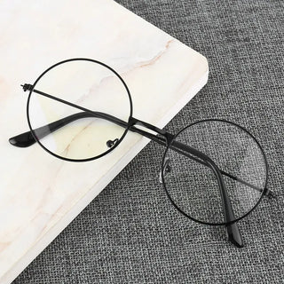 Men And Women Retro Round Blue Light Computer Mirror Reading Playing Games Eye Protection Decorative Glasses
