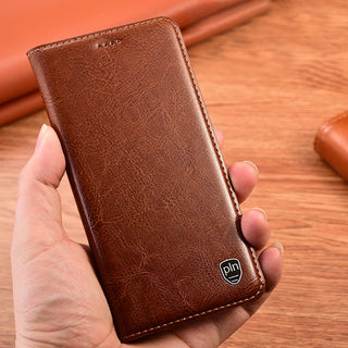 Luxury Crazy Horse Genuine Leather Case For Nokia XR20 X10 X20 G10 G20 C10 C20 C30 C01 C1 Plus Magnetic Flip Cover Phone Cases